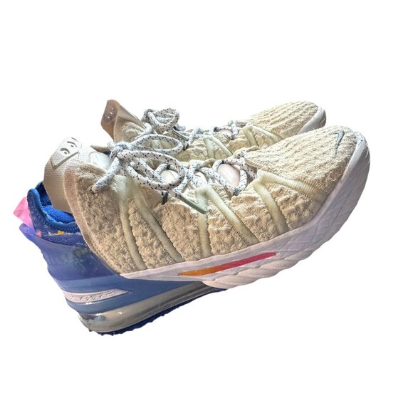 Nike Lebron 19 Low Basketball Shoes Beige/Blue Size 7  Mens Athletic Sneakers - Picture 4 of 14